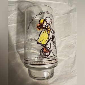 Vintage American Greetings Glass Art Holly Hobby and Friends Glass
